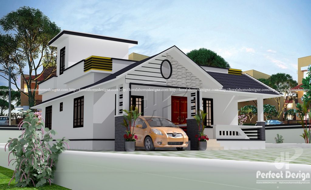 บ้านชั้นเดียวขนาด 2 ห้องนอนพร้อมที่จอดรถและดาดฟ้าไว้จัดสวนพักผ่อน