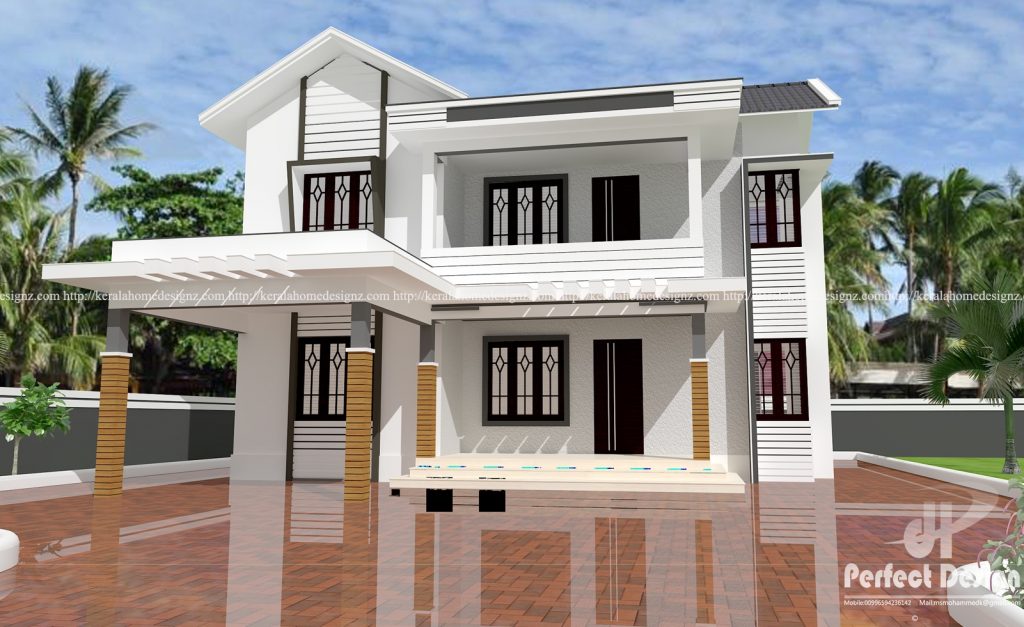 บ้านสองชั้นโทนสีขาวสว่าง บรรยากาศแนวบ้านพักตากอากาศ