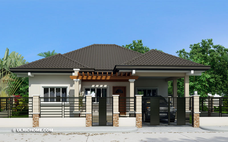 บ้านชั้นเดียวดีไซน์อบอุ่นร่วมสมัย ล้อมสวนสไตล์ทรอปิคอล