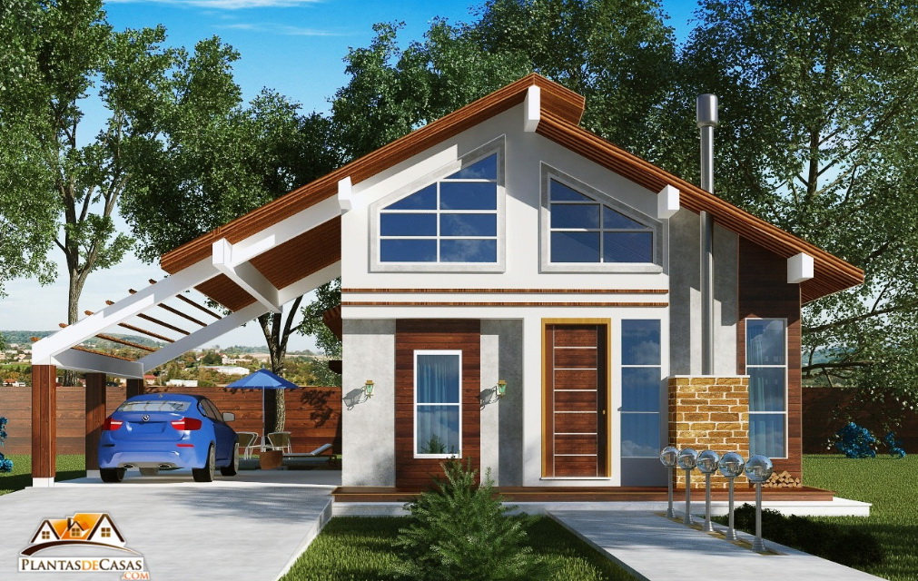 บ้านชั้นครึ่งสีสันและวัสดุทันสมัยปลอดโปร่ง