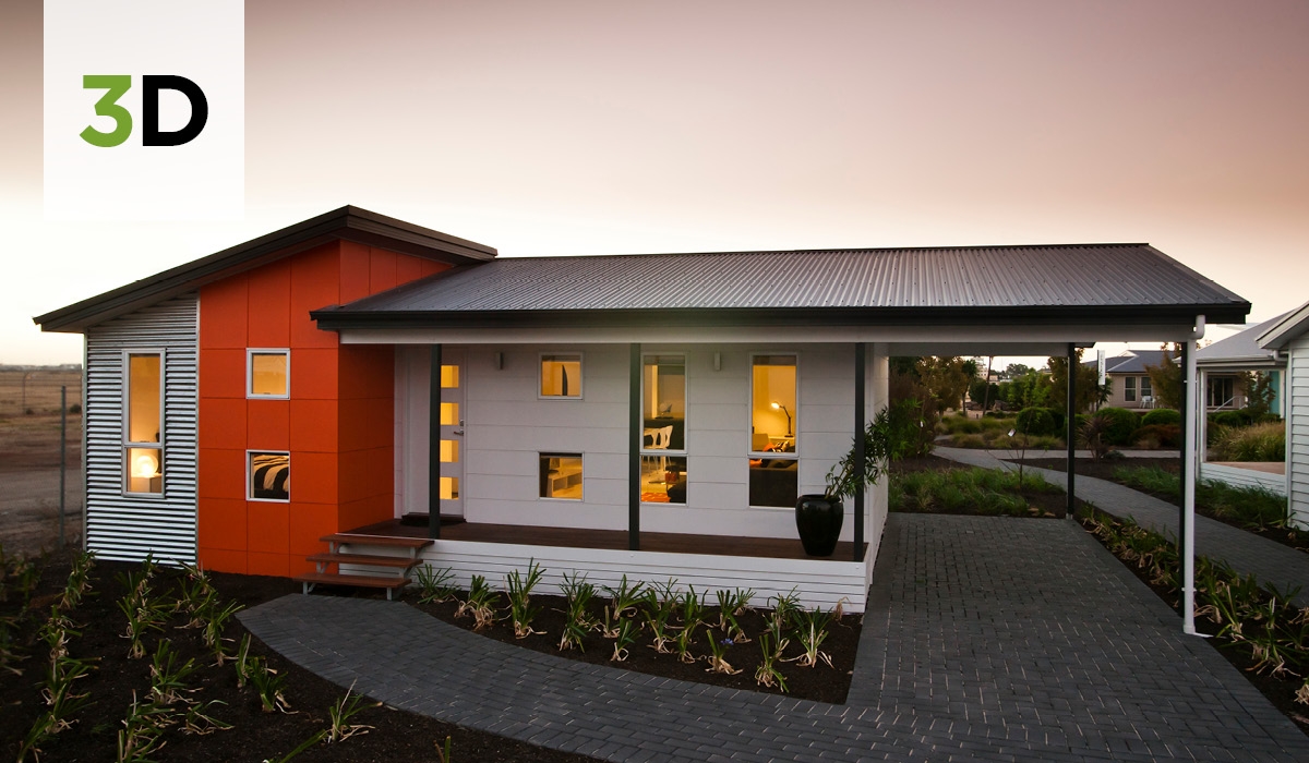 บ้านทรงโมเดิร์น 3 ห้องนอน พื้นที่ลึกยาวมาพร้อมที่จอดรถด้านข้าง