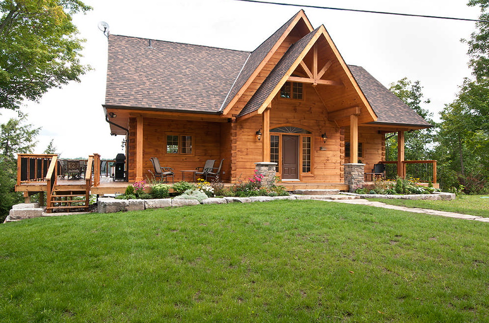 บ้านไม้ Log Cabin บรรยากาศคันทรี่บนเนินเขาเล่นระดับ